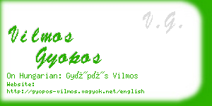 vilmos gyopos business card